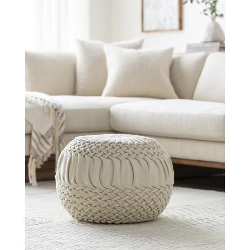 Surya Alana AAPF-001 14"H x 18"W x 18"D Pouf