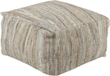 Surya Anthracite ATPF-001 13"H x 24"W x 24"D Pouf