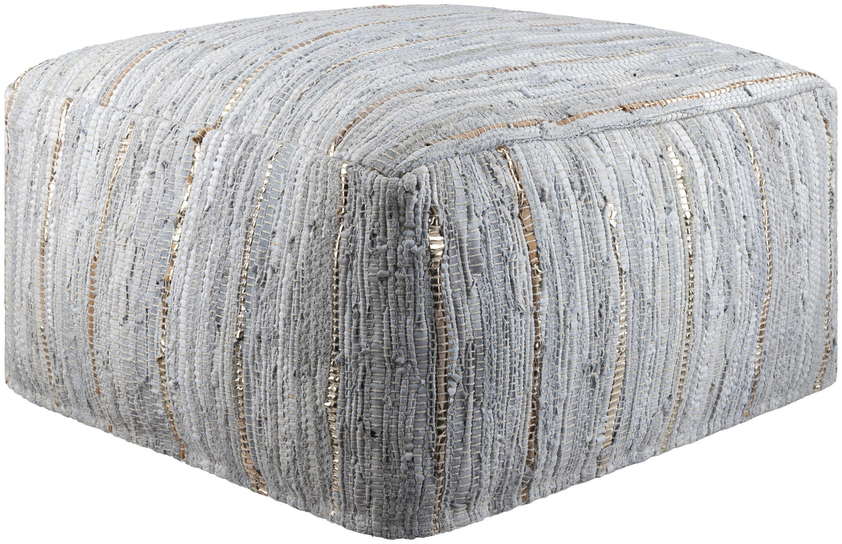 Surya Anthracite ATPF-002 13"H x 24"W x 24"D Pouf