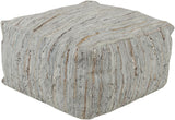 Surya Anthracite ATPF-002 13"H x 24"W x 24"D Pouf