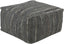 Surya Anthracite ATPF-003 13"H x 24"W x 24"D Pouf