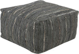 Surya Anthracite ATPF-003 13"H x 24"W x 24"D Pouf