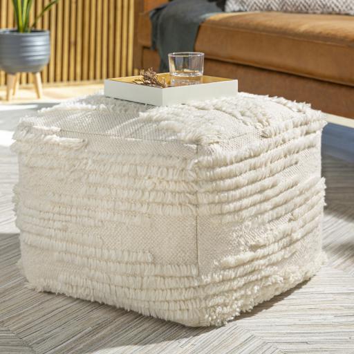Surya Apache APPF-006 20"H x 20"W x 14"D Pouf