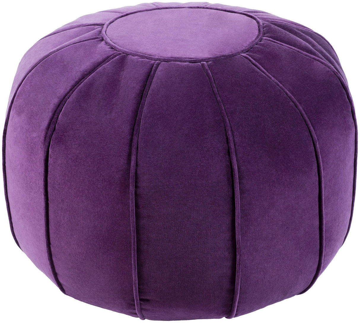 Surya Cotton Velvet CVPF-006 13"H x 24"W x 24"D Pouf