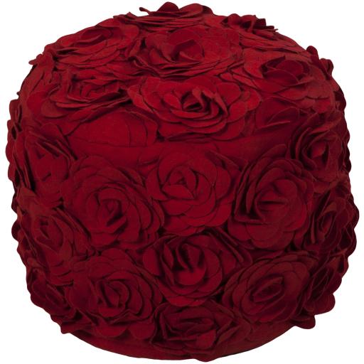 Surya Felted Floral POUF-27 14"H x 18"W x 18"D Pouf
