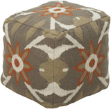Surya Frontier POUF-33 18"H x 18"W x 18"D Pouf