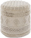 Surya Hilna HNPF-001 Beige Black 16"H x 18"W x 18"D Pouf