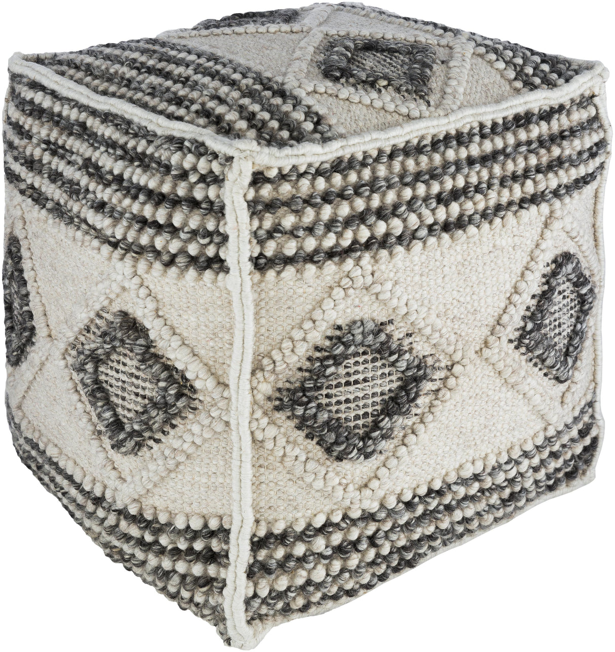 Surya Hygge HGPF-001 18"H x 18"W x 18"D Pouf