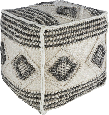 Surya Hygge HGPF-001 18"H x 18"W x 18"D Pouf