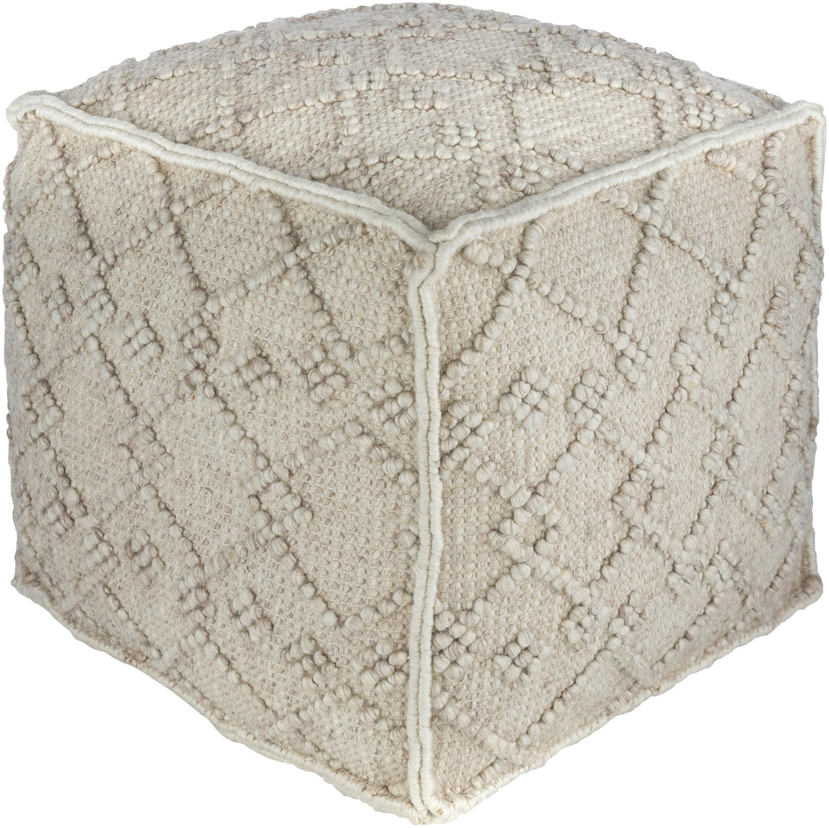 Surya Hygge HGPF-002 18"H x 18"W x 18"D Pouf