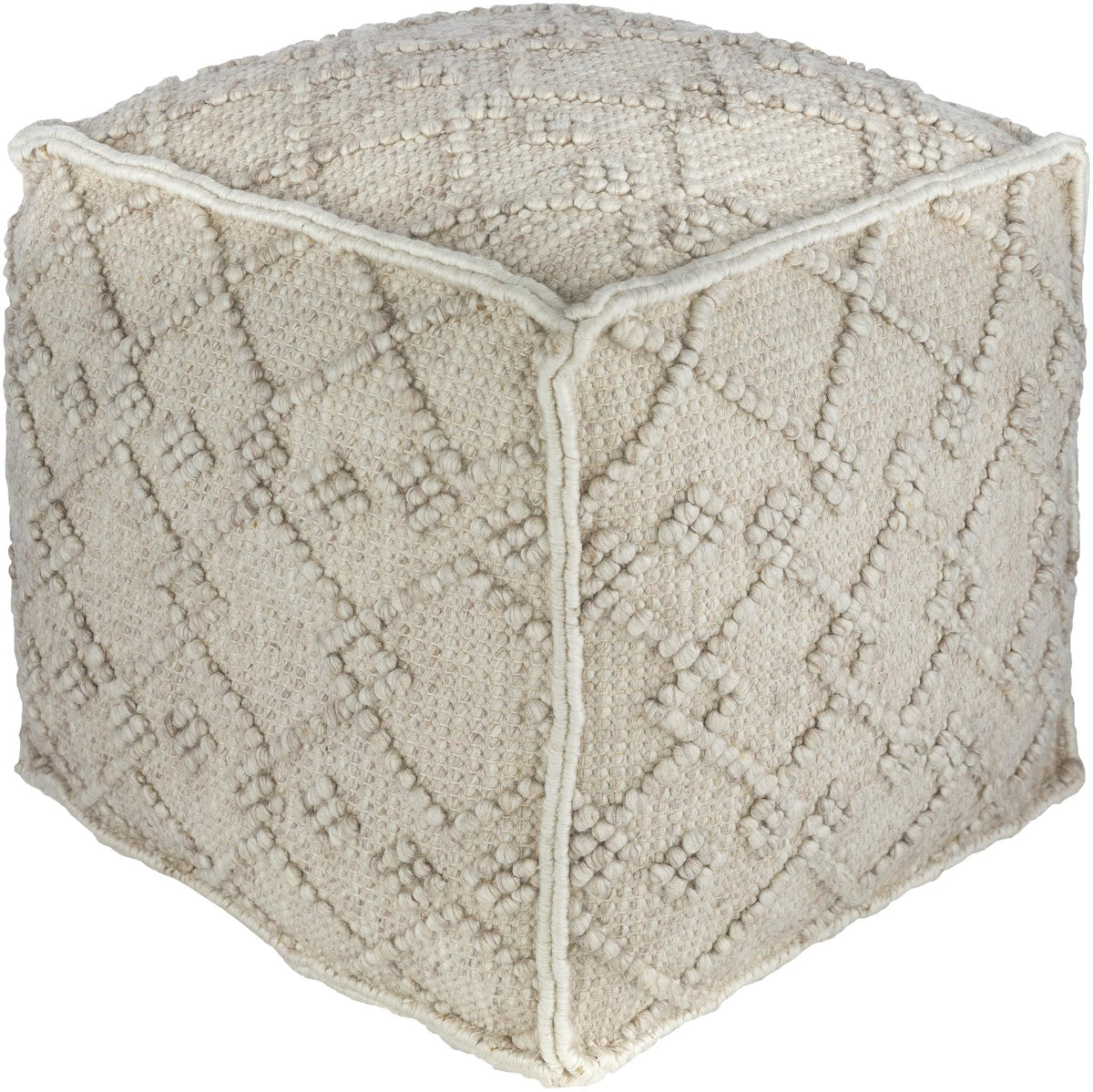 Surya Hygge HGPF-002 18"H x 18"W x 18"D Pouf