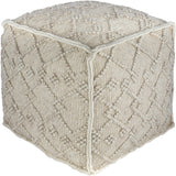 Surya Hygge HGPF-002 18"H x 18"W x 18"D Pouf