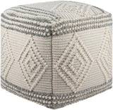 Surya Hygge HGPF-003 18"H x 18"W x 18"D Pouf