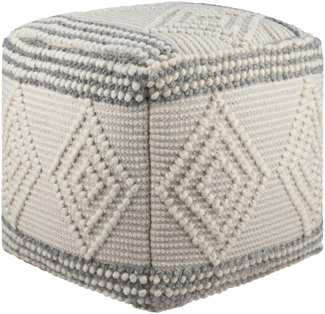 Surya Hygge HGPF-003 18"H x 18"W x 18"D Pouf