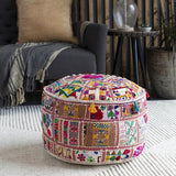 Surya Karma POUF-92 12"H x 22"W x 22"D Pouf