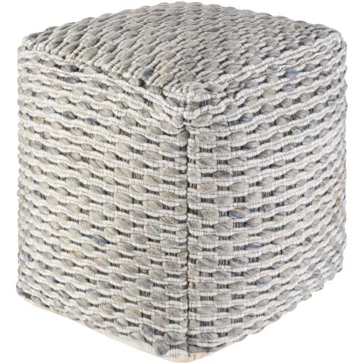 Surya Lanier NIPF-001 18"H x 18"W x 18"D Pouf