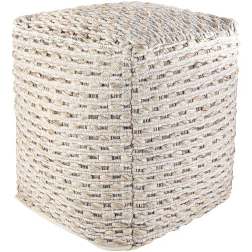 Surya Lanier NIPF-003 18"H x 18"W x 18"D Pouf