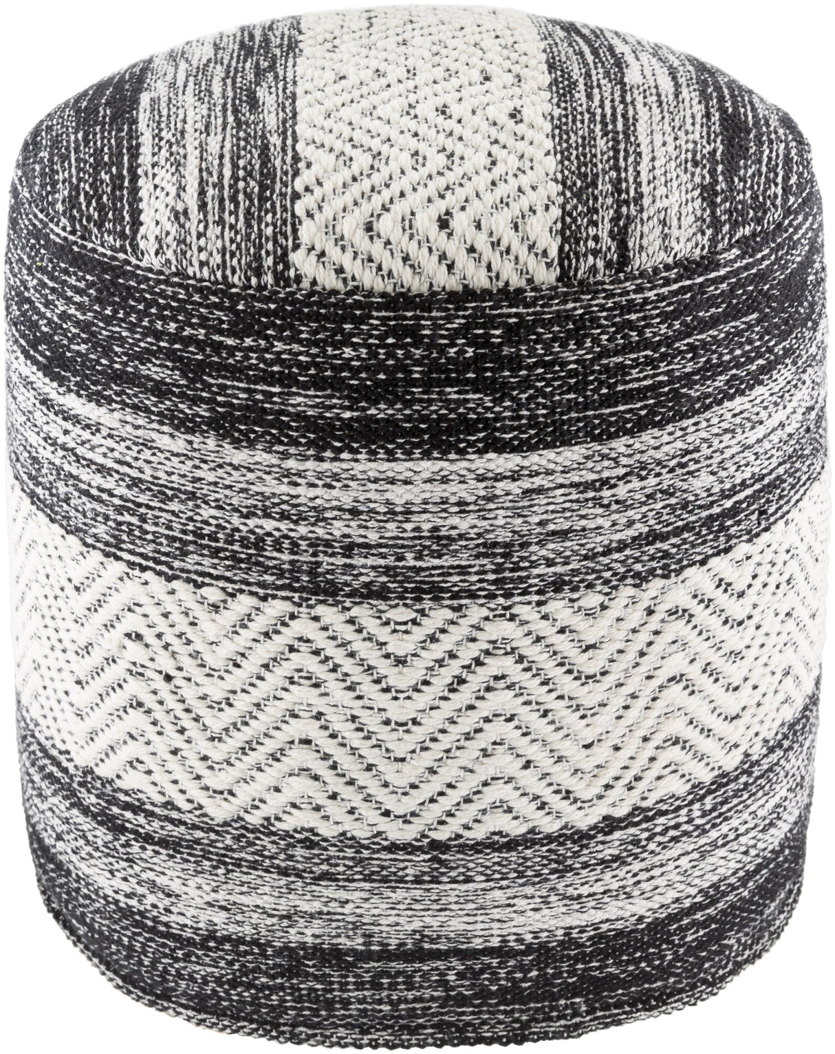 Surya Levi IVPF-003 16"H x 16"W x 16"D Pouf