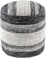 Surya Levi IVPF-003 16"H x 16"W x 16"D Pouf