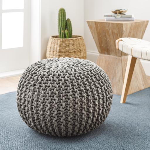 Surya Malmo MLPF-004 14"H x 20"W x 20"D Pouf