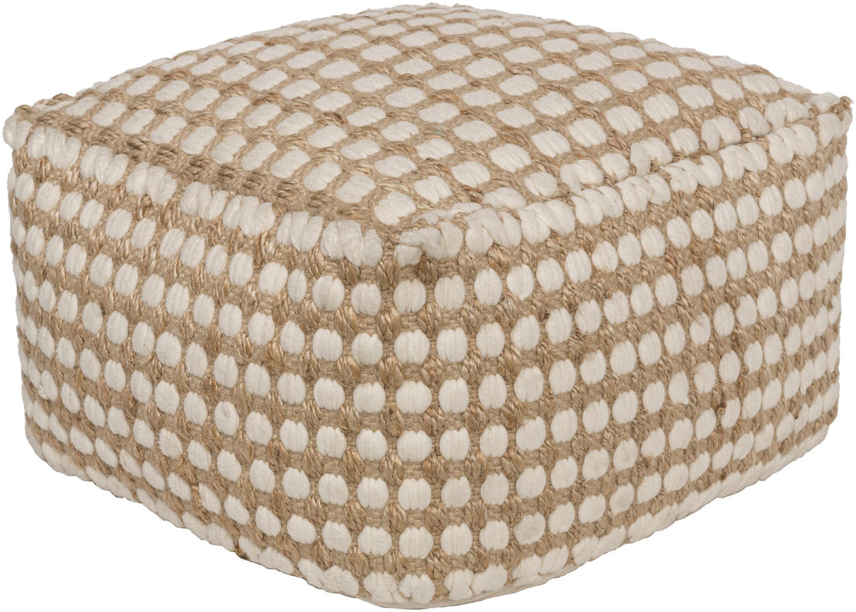 Surya Oak Cove OCPF-4002 12"H x 20"W x 20"D Pouf