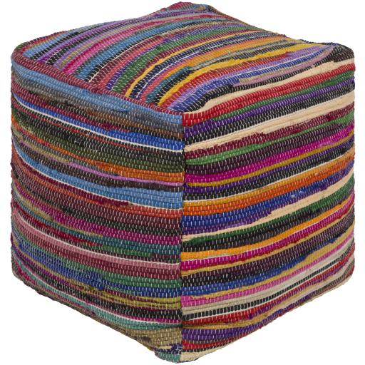 Surya Renzo RZO-001 18"H x 18"W x 18"D Pouf