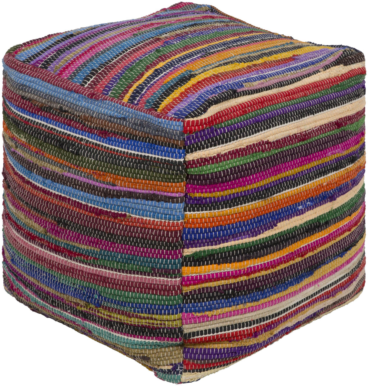 Surya Renzo RZO-001 18"H x 18"W x 18"D Pouf