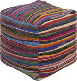 Surya Renzo RZO-001 18"H x 18"W x 18"D Pouf