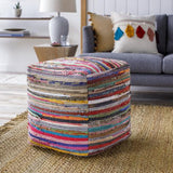 Surya Renzo RZO-001 18"H x 18"W x 18"D Pouf