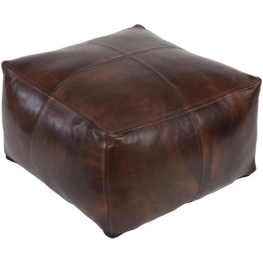 Surya Sheffield SFPF-001 13"H x 22"W x 22"D Pouf
