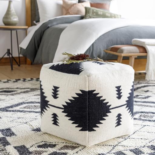 Surya Shiprock SOPF-001 18"H x 18"W x 18"D Pouf