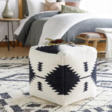 Surya Shiprock SOPF-001 18"H x 18"W x 18"D Pouf