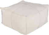 Surya Solid Linen SLPH-001 13"H x 24"W x 24"D Pouf