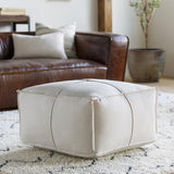 Surya Solid Linen SLPH-001 13"H x 24"W x 24"D Pouf