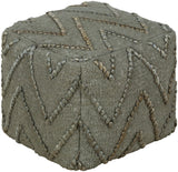 Surya Teangi TGPF-002 16"H x 16"W x 16"D Pouf