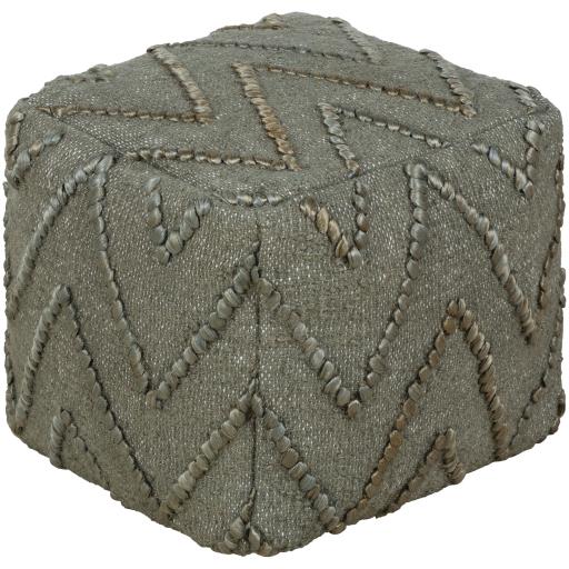 Surya Teangi TGPF-002 16"H x 16"W x 16"D Pouf