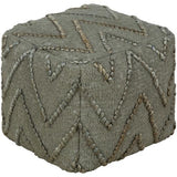 Surya Teangi TGPF-002 16"H x 16"W x 16"D Pouf