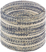 Surya Tresse TSPF-001 14"H x 18"W x 18"D Pouf