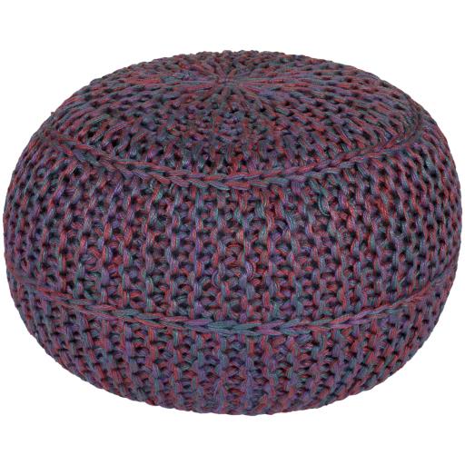 Surya Wisteria WTPF-001 14"H x 20"W x 20"D Pouf