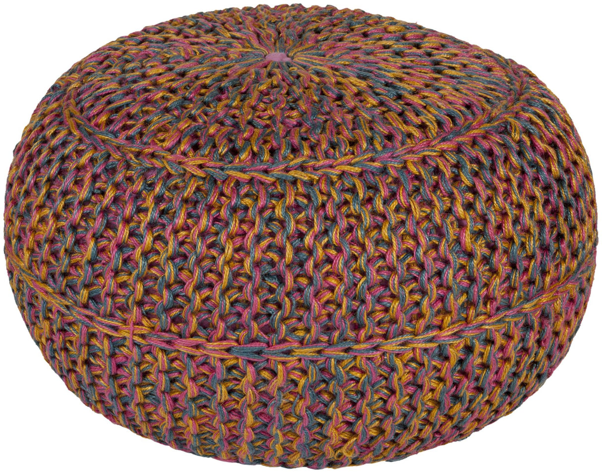 Surya Wisteria WTPF-002 14"H x 20"W x 20"D Pouf