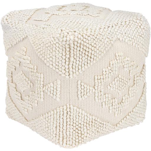 Surya Yolanda YLPF-001 18"H x 18"W x 18"D Pouf