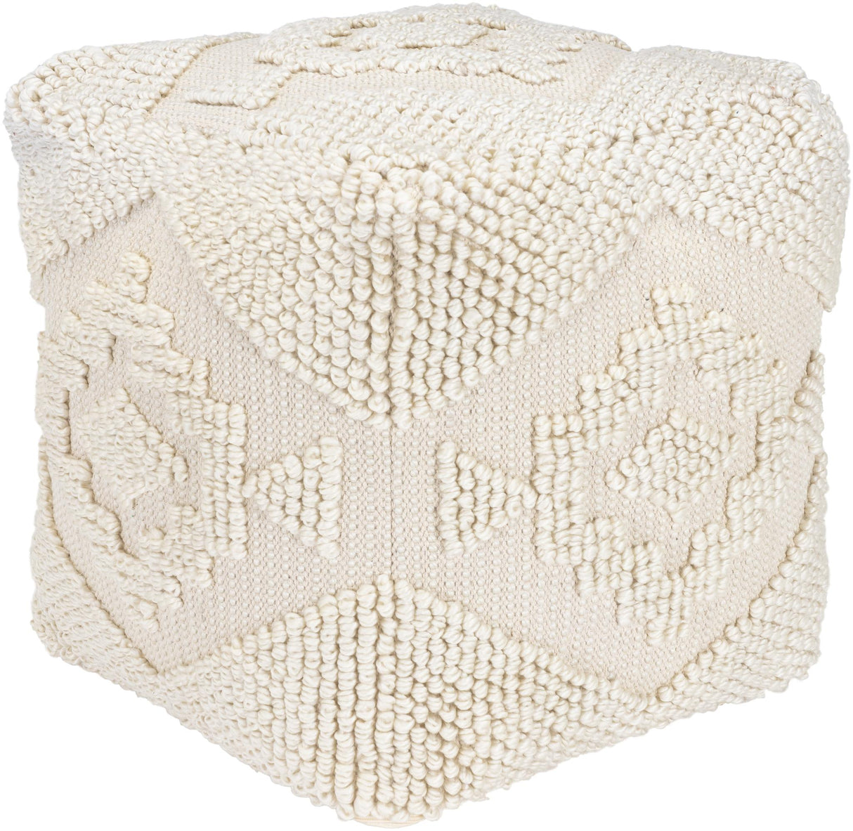 Surya Yolanda YLPF-001 18"H x 18"W x 18"D Pouf