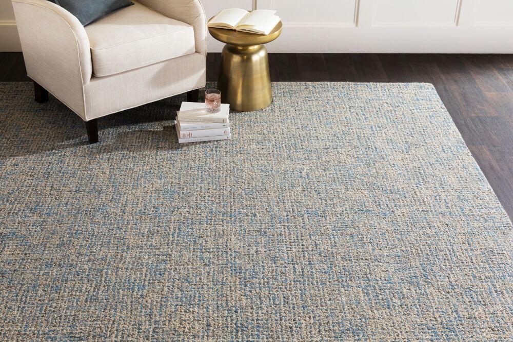 Surya Aiden AEN-1001 Cream;Light Blue 2'6" x 8' Rug