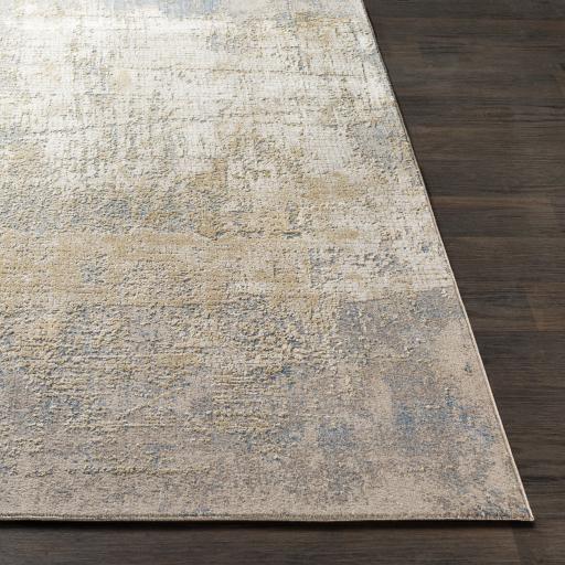 Surya Aisha AIS-2300 Light Blue Medium Brown 5'3" Round Rug