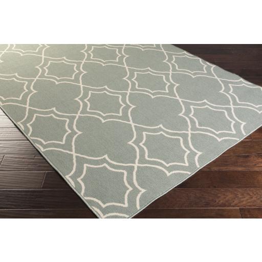 Surya Alfresco ALF-9589 Dusty Sage Light Beige 3'7" x 5'7" Rug