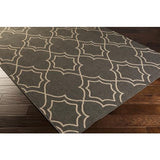 Surya Alfresco ALF-9590 Black Light Brown 8'10" Round Rug