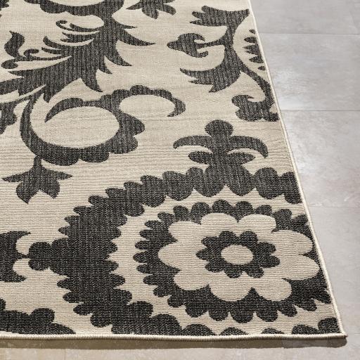 Surya Alfresco ALF-9612 Black Light Beige 8'10" x 12'10" Rug