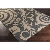 Surya Alfresco ALF-9615 Black Light Brown 8'10" x 12'10" Rug