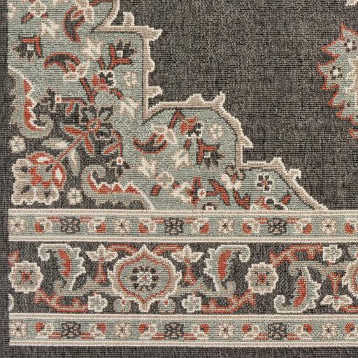 Surya Alfresco ALF-9671 Black Brick Red 8'10" x 12'10" Rug