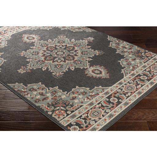 Surya Alfresco ALF-9671 Black Brick Red 8'10" x 12'10" Rug